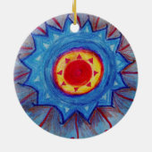 Blue Mandala Circle Ornament (Hinten)