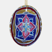 Blue Mandala Circle Ornament (Rechts)