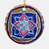 Blue Mandala Circle Ornament (Vorne)