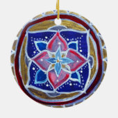Blue Mandala Circle Ornament (Hinten)