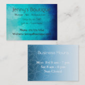 Blue Mandala Classy Business Card Terminkarte (Vorne/Hinten)
