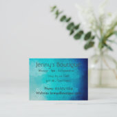 Blue Mandala Classy Business Card Terminkarte (Stehend Vorderseite)