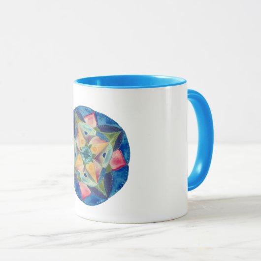 Blue Mandala Combo Tasse (VorderseiteRechts)