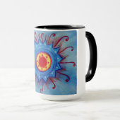 Blue Mandala Combo Tasse (VorderseiteRechts)