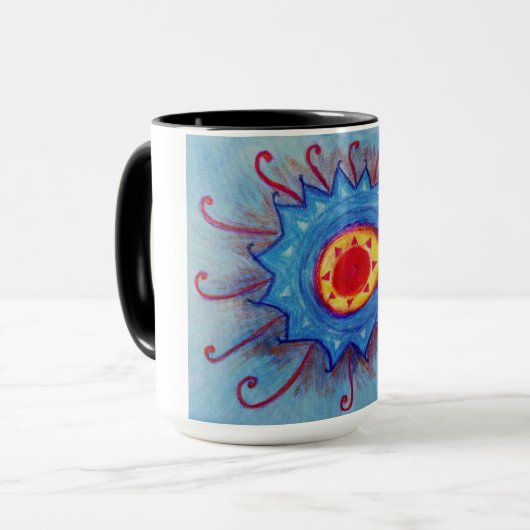 Blue Mandala Combo Tasse (Vorderseite Links)