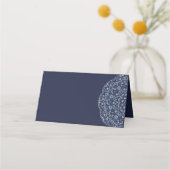 Blue Mandala Damask Blank-Platzkarten Platzkarte (Vorderseite)