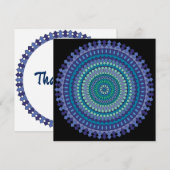Blue Mandala Dankeskarte (Vorne/Hinten)