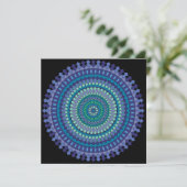 Blue Mandala Dankeskarte (Stehend Vorderseite)