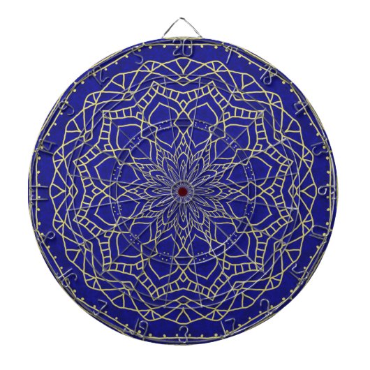 Blue Mandala Dartscheibe (vorne)
