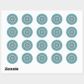 Blue Mandala (Design 1) Stickers (Blatt)