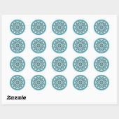 Blue Mandala (Design 2) Stickers (Blatt)