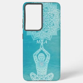 Blue Mandala Design Samsung Galaxy Gehäuse Hülle