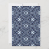 Blue Mandala Einladung (Rückseite)