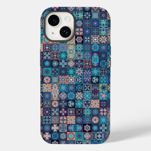 Blue Mandala Ethnic | iPhone 14 Case-Mate Case-Mate iPhone Hülle (Rückseite)