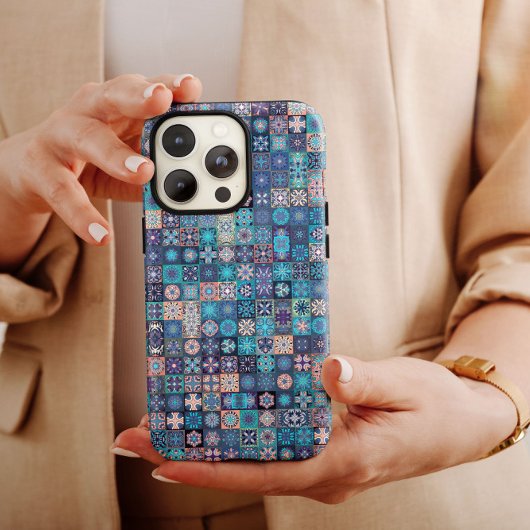 Blue Mandala Ethnic | iPhone 14 Case-Mate Hülle