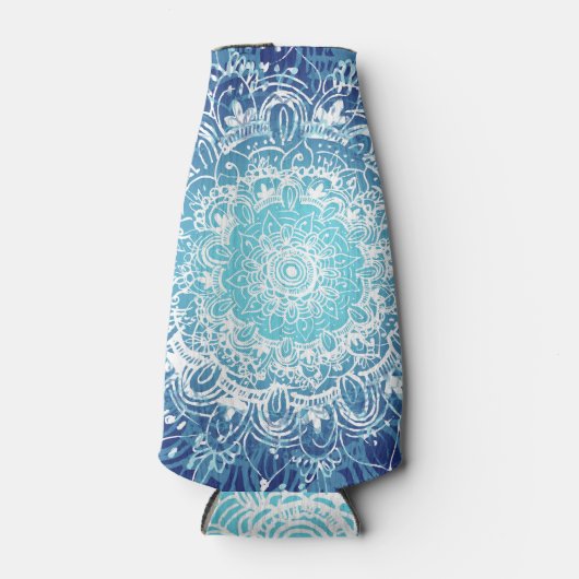 Blue Mandala Flaschenkühler (Vorderseite)