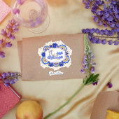 Blue Mandala Floral Eid Mubarak Aufkleber