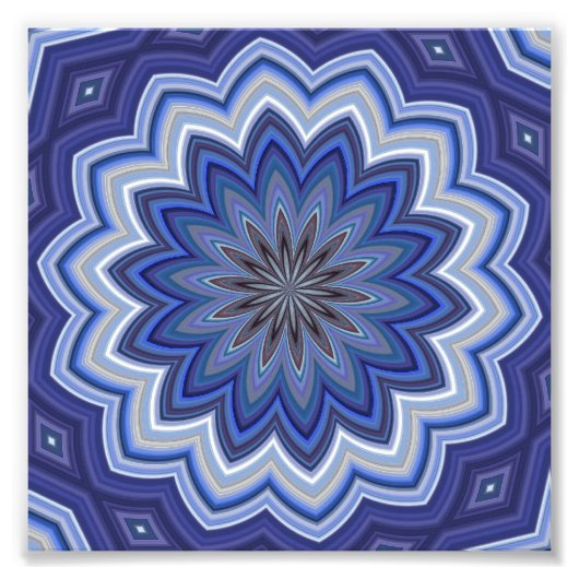 Blue Mandala Fotodruck (Vorne)