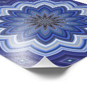 Blue Mandala Fotodruck (Ecke)