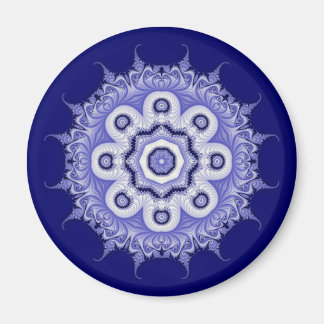 Blue Mandala Fraktal 200706072332 Magnet
