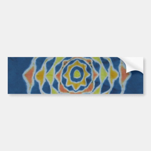 Blue Mandala Gefärbte Krawatte Sticker Autoaufkleber (Vorne)