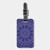 Blue Mandala Gepäckanhänger (Vorderseite vertikal)