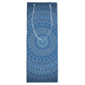 Blue Mandala Geschenktüte Für Weinflaschen (Rückseite)