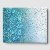 Blue Mandala Gold Heart Wedbook Gästebuch (Rückseite)