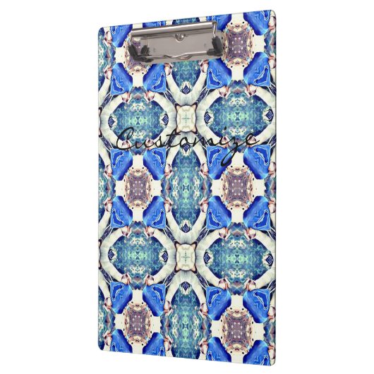 Blue Mandala Herz Thunder_Cove Klemmbrett (Links)
