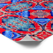 Blue Mandala Herz Thunder_Cove Poster (Ecke)