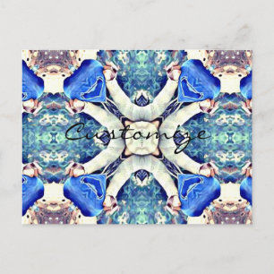 Blue Mandala Herz Thunder_Cove Postkarte