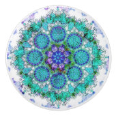 Blue mandala Keramik Pull Keramikknauf (Vorderseite)