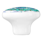 Blue mandala Keramik Pull Keramikknauf (Seitenansicht)
