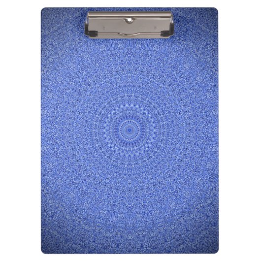 Blue Mandala Klemmbrett (Vorderseite)