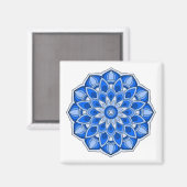 Blue Mandala Magnet (Vorderseite/Rückseite)