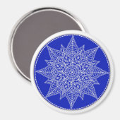Blue Mandala Magnet (Vorderseite/Rückseite)