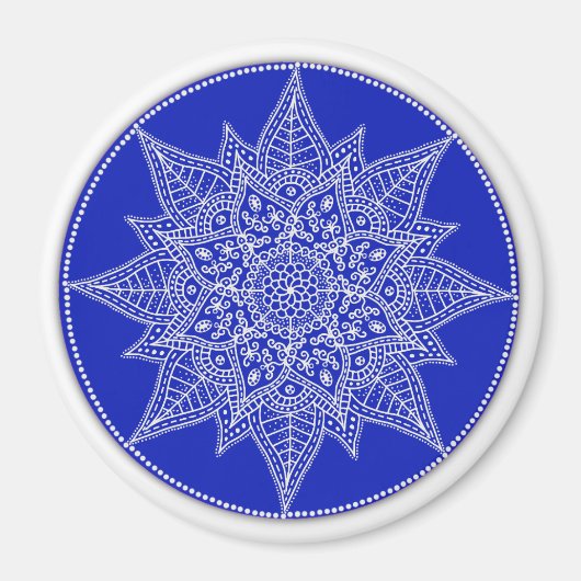 Blue Mandala Magnet (Vorne)
