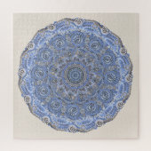 Blue Mandala mit Strandleben Puzzle (Vertikal)
