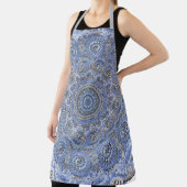 Blue Mandala mit Strandleben Schürze (InSitu)