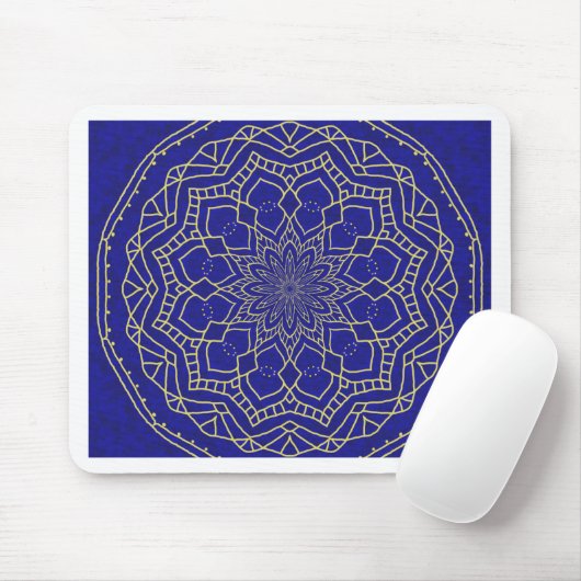 Blue Mandala Mousepad (Mit Mouse)
