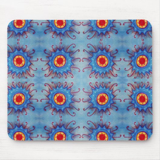 Blue mandala Mousepad (Vorne)