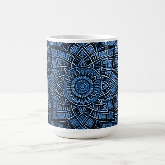 Blue Mandala Mug Kaffeetasse (Mittel)