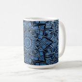 Blue Mandala Mug Kaffeetasse (VorderseiteRechts)