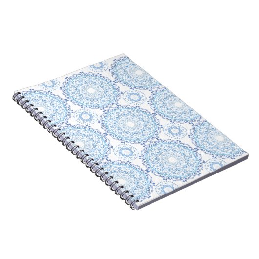Blue Mandala Muster Spiral Notebook Notizblock (Rechte Seite)