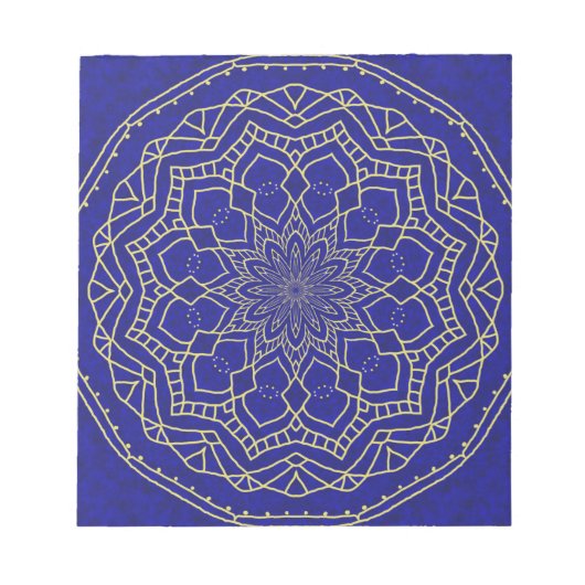 Blue Mandala Notizblock (Vorderseite)