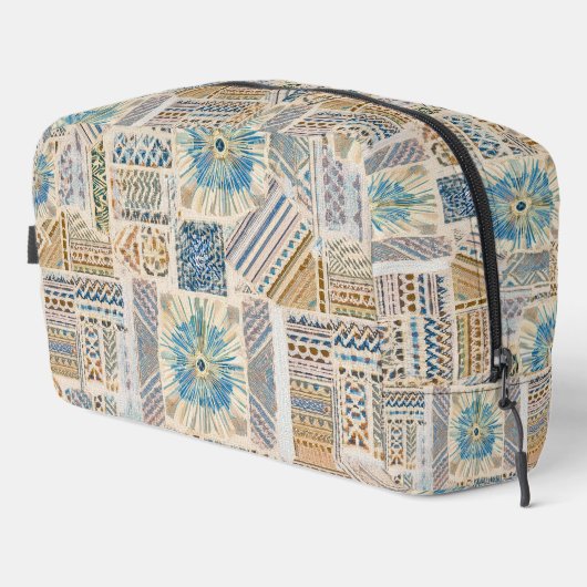 Blue Mandala Patchwork Toilettenbeutel Waschbeutel (Rechte Ecke)
