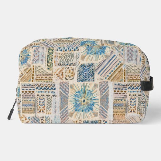 Blue Mandala Patchwork Toilettenbeutel Waschbeutel (Rückseite)