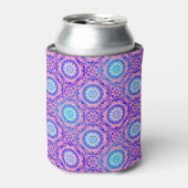 Blue Mandala Pattern Pink Boho Dosenkühler (Kanne Vorderseite)