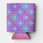 Blue Mandala Pattern Pink Boho Dosenkühler (Vorderseite)