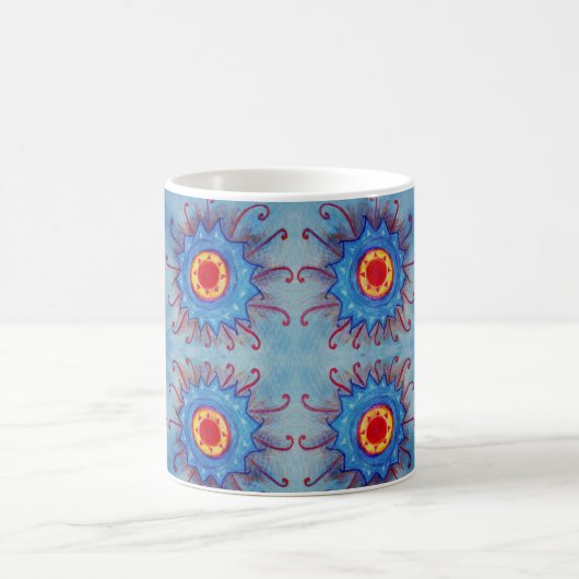 Blue Mandala Pattern Tasse (Mittel)